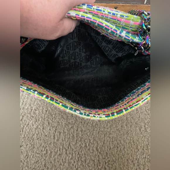 Kurt Geiger Tweed Rainbow Handbag - Picture 10 of 13
